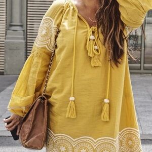 Tularosa X Revolve Justina Embroidered Dress with Tassels